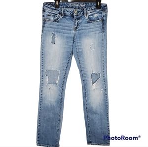 American eagle stretch skinny jean distressed‎ size 10